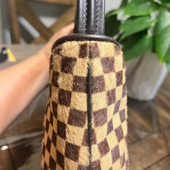 Louis Vuitton Brown and Tan Checkered Shoulder Bag - Picture 4 of 14